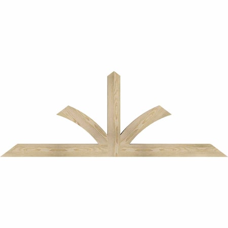 Ekena Millwork Richland Rough Sawn Timber Gable Bracket, Douglas Fir, 72"W x 27"H x 4"D x 4"F, 9/12 Pitch GBW072X27X0404RIC00RDF